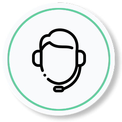 Eine Symbolgrafik zeigt einen Kopfumriss mit Headset für die Möglichkeit einen Rückruf durch einen Ansprechpartner anzufordern.